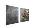 TMK ArtDeko Herdabdeckplatten 2 Teilig 85 x 52 cm Ceranfeldabdeckung Küche Induktion Herdschutz Spritzschutz Glasplatte Schneidebrett, Chili