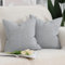 Madizz 2er Set Faux Leinen Kissenbezügen Weich Dekorative Kissenabdeckung für Sofa Schlafzimmer Kissenhülle Hellgrau 45x45 cm Quadrat