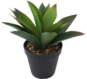 DESIGN DECORATION Künstliche Aloe Vera im Topf mit Steindeko Höhe 22 cm Pflanze grün