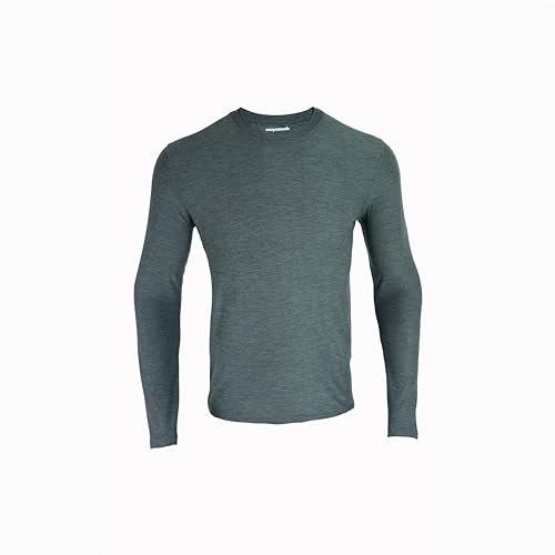 easy casuals Quick-Dry Athletic Long Sleeve T-Shirt: Moisture-Wicking, Stretchable - Lightweight & Durable Performance Wear (UK, Alpha, M, Regular, Regular, Granite)