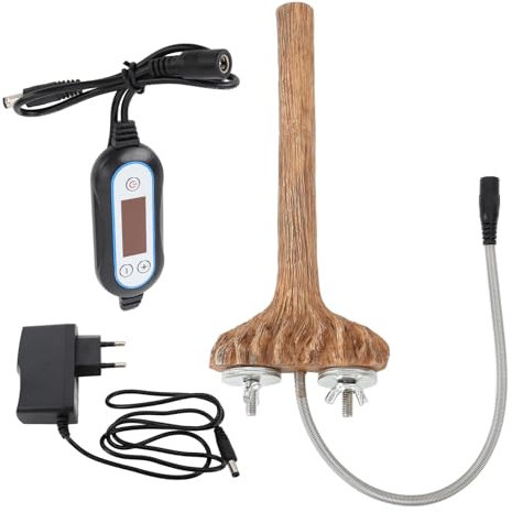 banapoy Beheizte Sitzstangen für Vogelkäfige, Schnelle Erwärmung, Intelligente Thermostatische Harzheizung, Papageienständer, Warme Heizung, Vogelkäfig-Zubehör, Thermische Sitzstange für