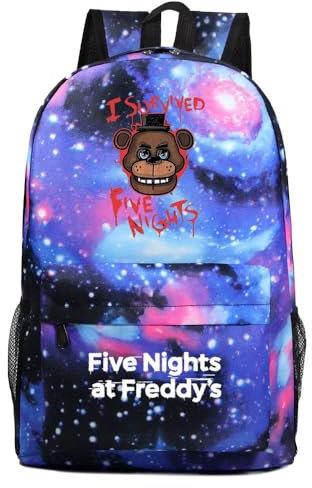 SPSMOKH Rucksack mit Sicherheitsverletzung, Anime-Cartoon-Tasche, Spiel, Merch, Manga, Fazbear's Piazzaria, niedlicher Büchertasche, leicht, Schüler, Schultasche, lässiger Tagesrucksack, 8, 47*31*18cm