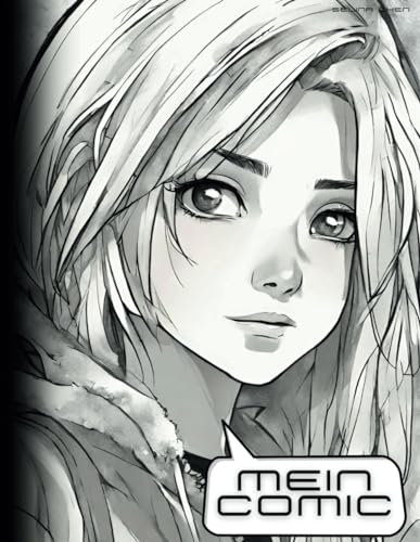 Mein Comic Heft, A4 Format, Blanko, 120 Seiten mit leeren Comic Vorlagen ohne Sprechblasen, kreiere deine eigene Story DIY, Softcover Taschenbuch