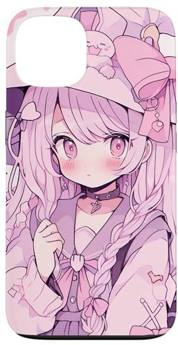 Hülle für iPhone 13 Anime Girl Kawaii Hexe Charakter Pink Japanische Manga