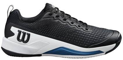 Wilson Wilson Homme Rush Pro 4.5 Tennis Shoe, Black/White/Ensign Blue, 42 2/3 EU