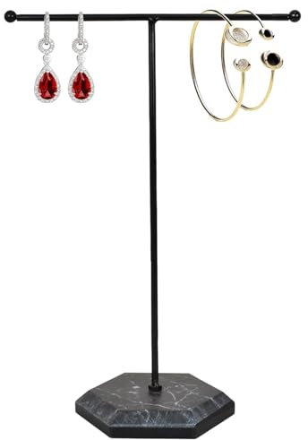 Présentoir à Bijoux en Métal - Porte Collier, Chaîne, Bijoux pour Colliers, Bracelets, Boucles D'oreilles, Bagues, Montres