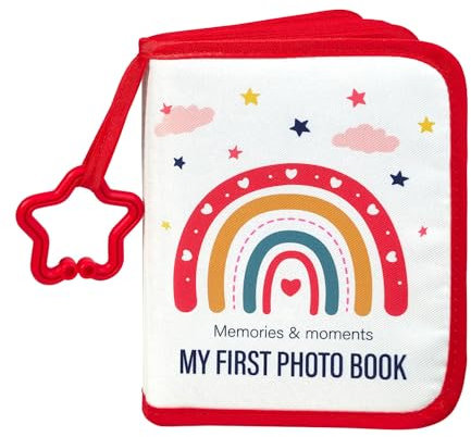 Baby-Fotoalbum für das erste Jahr, personalisiertes Baby-Fotoalbum für Erinnerungen an das erste Jahr, langlebig und multifunktional, perfekt zum Festhalten wertvoller Momente (Regenbogen)