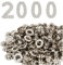 Emoshayoga 2000 Stück Ösen für Planen 10mm Planenösen für Ösenzange Planen Stoffe Segeltücher Vorhänge und Banner (Silber)