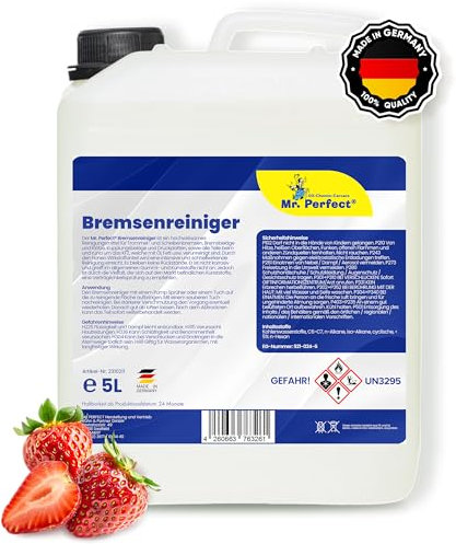 Mr. Perfect® - Bremsenreiniger 5 l | Bremsenpflege im praktischen 5 l Tank | Schnelle und effektive Reinigung | Acetonfrei | Idealer Werkstattreiniger | Extrem kurze Verdunstungszeit