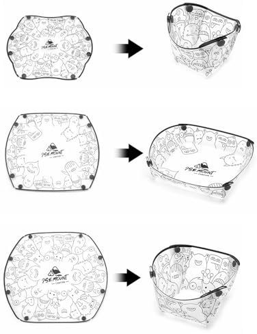 CHENSHUO Collapsible Bowl Plate Set, Portable Camping Tableware, Food Grade Material Free Folding Plate for Outdoor Games, Family Gatherings, Business Trips