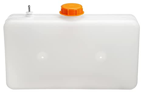 WOTZOV Bidon d'essence 7L, récipient d'eau Blanche à Large Ouverture, Stockage d'huile avec vis pour Voiture, Camion, Caravane