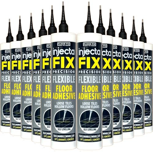 Inject-A-Fix 300 ml Da Floor-Fix Pro - Adesivo Flessibile Autorivestente Forte - Fissa Piastrelle Allentate E Pavimenti Cavi - Include Un Beccuccio Regolabile Precision Da 2 Mm (1) (12)