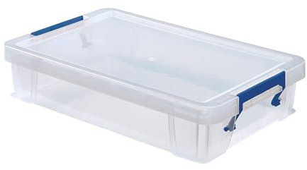 BANKERS BOX Storage Box 5.5L - BPA-Free, Stackable Plastic Organizer with Clip-Lock Lid, Impact-Resistant & Fully Recyclable for A4 Papers, Documents, Home & Office Supplies