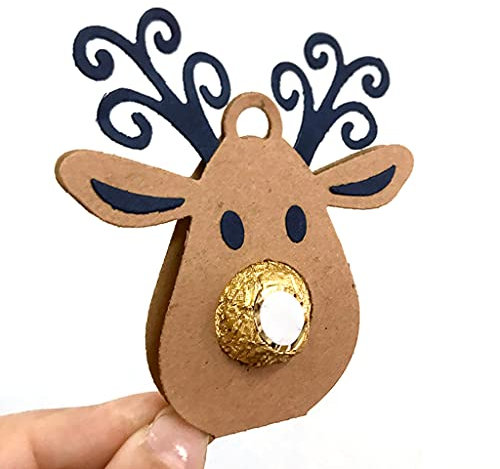 YPREWY Metall-Stanzschablone für Scrapbooking, Alben, Papier, Karten, Präge, Weihnachten, Elch, Schokolade, Metall