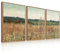BINCUE 3 Stück Vintage klein Landschaft Wandkunst,Natur Wildnis Wanddeko,Grün Abstrakte Bilder,Vintage Landschaft Bild Deko,Leinwandbild Rustikales Bauernhaus Wohnzimmer Schlafzimmer,30 * 40cm