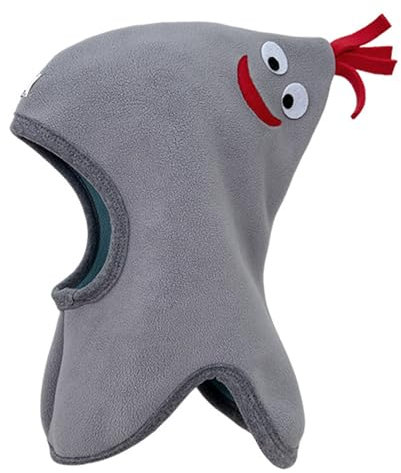 Risipu Schlupfmütze Kinder Cock Warm Schlupfmütze Baby Comprehensive Windproof Cute Schalmütze Kinder (DE/NL/SE/PL, Alter, 2 Jahre, 4 Jahre, Grau)