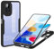 UPLAI Transparent Coque pour Xiaomi Redmi Note 12 Pro 4G/Redmi Note 11 Pro, 360 Degrés Full Body Antichoc Qualité Militaire Housse avec Protège écran, Très Mince PC + TPU Bumper Étui. Noir