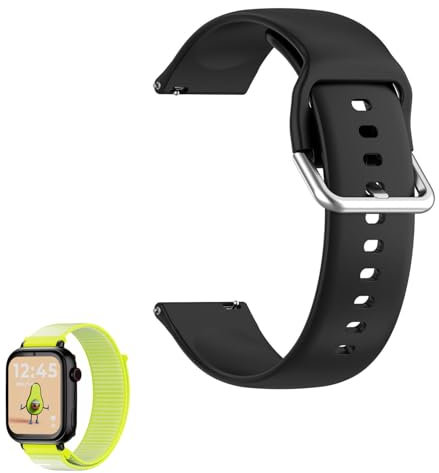 GUIBEIZU Compatible para Moda Silicona Clásica Correa de Reemplazo Compatible para Smartwatch SaveFamily SaveWatch Plus Montre connectée Enfant 1,72 Pouces (Negro)