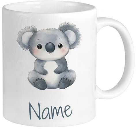 GRAZDesign Tazza personalizzata per bambini con design koala, tazza con nome in ceramica, 330 ml