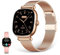 KSIX Iria Smartwatch Mujer, Pantalla AMOLED 1.70, Autonomía 4 días, Modos Deporte y Salud, Notificaciones, Llamadas, Asistente de Voz, Correa Metal y Silicona, Rosa