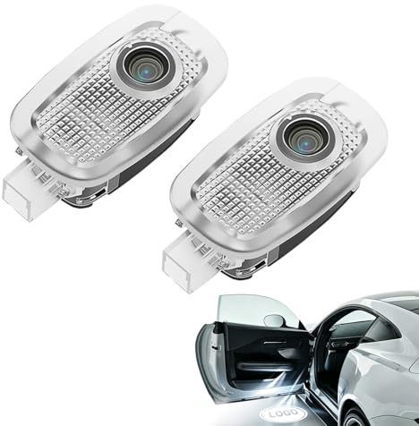 Dixhills Lot de 2 projecteurs pour porte de voiture Mercedes - Éclairage intérieur compatible avec Classe S W221 2008-2013 - Projecteur LED Logo pour porte de voiture