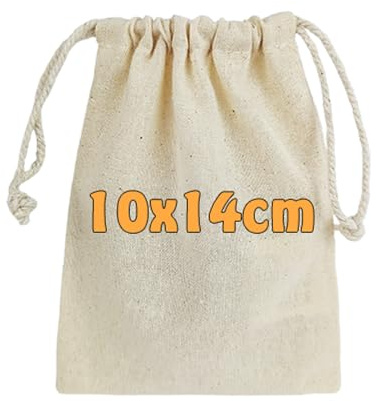Cottonbagjoe (10, 25, 100, 250, 750) Baumwollbeutel mit Kordelzug 10 x 14 cm – OEKO-TEX® STANDARD 100 Stoffbeutel für Geschenke, Schmuck, Adventskalender & Aufbewahrung