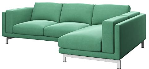 Soferia Sofabezug Kompatibel Mit NOCKEBY 2er-Sofa Sofaüberzug Sofaüberwurf Sofaschoner Cover Kratzfest Hydrophobie Allergenfrei Elegance Mint