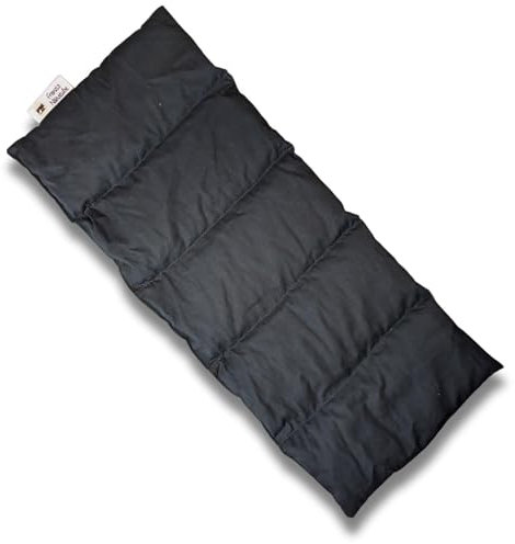 Franzis Nähstube 50x20cm Almohada grano de uva negro en 100% Algodón I Almohada grano de uva 50x20 para microondas I Almohada calor, almohada grano de