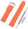 VINBAND Bracelet Montre Remplacer Silicone Bracelet Montre - 16mm, 18mm, 20mm, 22mm, 24mm Caoutchouc Montre Bracelet avec Acier Inoxydable Boucle (16mm, orange)