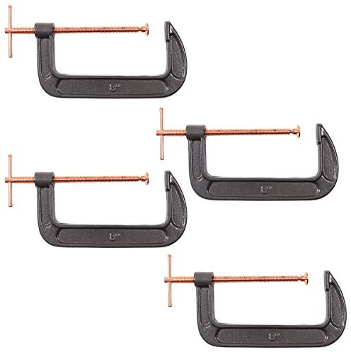 4X Extra Large 8 Copper Threaded G Clamps - 200mm Metal/Woodwork C Vices