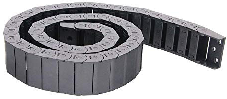 1m Semi-Enclosed Black Plastic Drag Chain Cable Carrier for CNC Router Mill (15mm x 40mm)