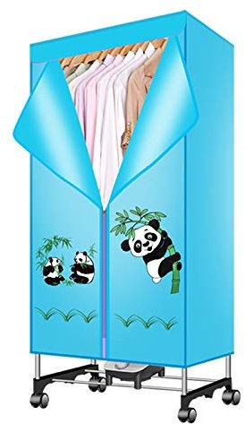 Portátil secado armario eléctrico 900W de alta potencia para el hogar mudo armario de secado antibacteriano dobles secadora de ropa de bebé de 70 cm x 50 cm x 150 cm - azul,Upgradedironpipebracket