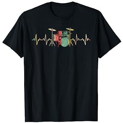 Herzschlag Schlagzeug Schlagzeuger Musik Drummer Geschenk T-Shirt