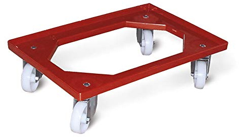 Mobil Plastic Wagen mit Rollen für Kisten 60x40 - Rot