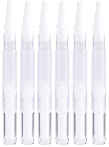 6st Leere Wachstumsflüssigkeitsflasche Nagel Flüssigkeitsschlauch Nachfüllbare Lippenschläuche Nagelölschlauch Nagelflüssigkeitsrohr Nagelöl Tube Stift Plastik Weiß Reisen Wimper