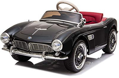 Classic BMW507 Licensed 12V 7A Battery Powered Electric Ride On Toy Car with EVA Wheels (BLACK)