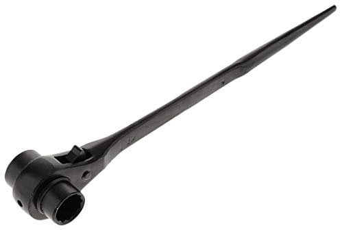 TOP-VIGOR 12 Point Ratchet Podger Spanner Steel Erect Scaffold Wrench Double Socket 17-19mm