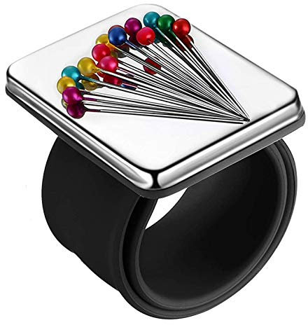 Bessy shop Magnetisches Silikon-Armband,1PCS Armnadelkissen magnetisch,Magnetisch Nadelkissen Armband, quadratisches Nadelkissen mit Silikon-Armband-Armband für DIY-Stickerei-Haarspangen