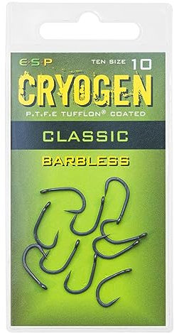 ESP Cryogen Classic Barbless Carp Hooks: 10