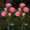 NEWNEN Solar Lights Outdoor, 2 Pack Solar Powered Waterproof with 10 Bigger Pink Rose, Waterproof Garden Flower Lighting Outdoor Ornament for Lawn Patio Pathway Party Wedding