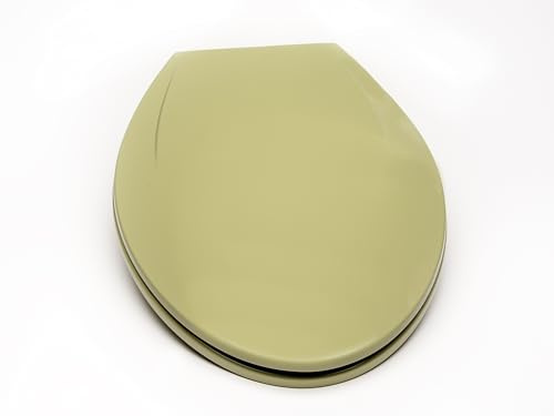 Bath Décor 2Q1E6-58 Deluxe Slow Close Plastic Toilet Seat with Vari Adjust R'N'C Hinge and Quik-Lok Mounting Hardware, Avocado