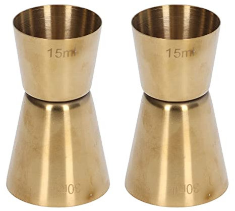 Double Jigger, Cocktail Mesure Jigger Acier Inoxydable Liqueur Shot Mesure Tasse Cocktail Mesure Bar Outils pour Restaurant Party(15/30ml)