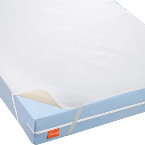 sleepling wasserundurchlässiger Matratzenschoner 90x190 cm, Molton Matratzenauflage, Matratzenschutz 90 x 190 cm, Oberbezug 100% Baumwolle, Made in Germany, 95 Grad Kochfest
