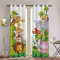 QLCUY Vorhang Blickdicht mit Ösen Cartoon Zootiere Dschungel Kinder Gardinen Blickdicht Ösen Gardine Thermo Polyester Schlafzimmer Kinderzimmer Vorhänge Dekoratives Muster Européen 140 x 160 cm