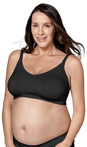 Medela Sujetador de Maternidad y Lactancia Keep Cool Ultra, sin Costuras, con 6 Zonas de transpiración, Tela Suave al Tacto, para un Soporte cómodo, en Negro