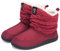 GURGER Hausstiefel Herren Hüttenschuhe Damen Plüsch Gefüttert Hausschuhe Hohe Winter Hüttenstiefel Warm Boot Slipper Feste Sohle Rot Größe 42 43