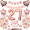 Deko 27. Geburtstag frau Tortendeko 27 Geburtstag frauen Deko Geschenk für 27. Geburtstag frau Rosegold Geburtstag 27 frauen 27 jahre Geburtstag deko Ballon 27 Geburtstag 27 jahre frau