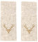 heimtexland ® Tischdeko Filz Bestecktasche abwaschbar Landhaus Tischdekoration Besteckhalter 10x25 Typ847 Sand - Geweih 2er Pack