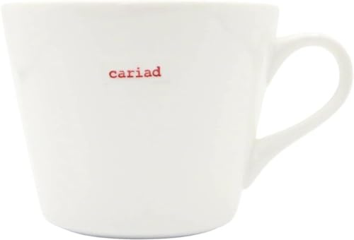 Keith Brymer Jones - Welsh Word Range - Ceramic Bucket Mug - Cariad - 350ml