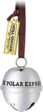 Hallmark Keepsake Weihnachtsdekoration 2023, The Polar Express Weihnachtsmannschlittenglocke 2023, Metall, Geschenke für Kinder